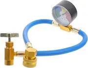 ibasenice R134A Air Charging Hose with Gauge for Car (1/2 Thread for American and Europe)