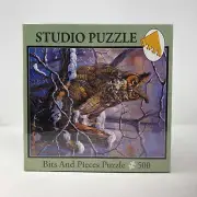 SOLITUDE AGAIN 500 Pc Jigsaw Studio Puzzle Forest Owls Bits & Pieces SEALED