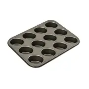 Bakemaster Heavy Duty Carbon Steel BPA Free Friand Pan 12 Cup 26.5x35.5cm