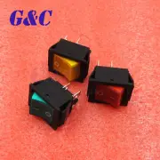 5Pcs New 4 Pin ON/OFF 2 Position DPST Rocker Switch 16A/250V KCD4-201 With light