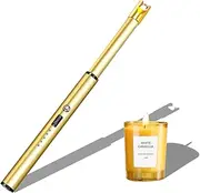Navpeak Candle Lighter Long Neck Windproof Electric Arc Lighter for Gas Stove Fireplace BBQ Kitchen Grills(Gold)