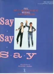 PAUL McCARTNEY/MICHAEL JACKSON "SAY SAY SAY" SHEET MUSIC-1984-EASY PIANO-NEW