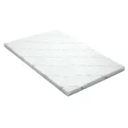 Bedding Cool Gel Memory Foam Mattress Topper w/Bamboo Cover 5cm - Single