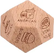 Garneck Food Decision Dice Food Dinner Decider Meal Choice Dice Light Brown Boxwood