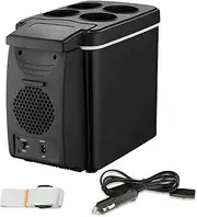 6 Liter Portable Car Cool Fridge, 12v Refrigerator Freezer, Small Car Freezer Cooler, Electric Fridge Portable Icebox Travel, Thermoelectric Cooler and Warmer Fridge, Portable Camping Freezer