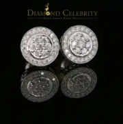925 Sterling White Silver 1.78ct Cubic Zirconia Round Women's Stud Earrings