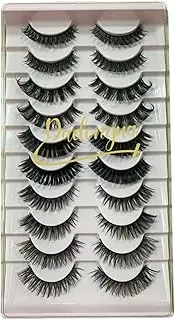 Dadongua 10 Pairs-False Eyelashes Russian Style, Natural Fluffy Dense Lash Extension