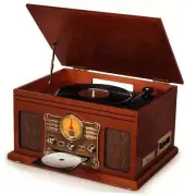 10 in 1 Bluetooth Record Player, 3-Speed Turntable for Vinyl with Speakers, LP