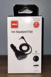 RCA RFMT10Z 3.5mm Input FM Transmitter Cigarette Lighter Adapter for Portable