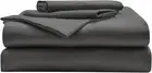 Luxe Cooling Bed Sheets - Charcoal - 4 Piece Silver Infused - 300-Thread-Count C