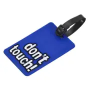 PVC Luggage Tag Identifier Label, Don't Touch Pattern Blue