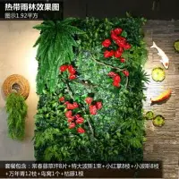 在飛比找樂天市場購物網優惠-【模擬植物牆套餐五-熱帶雨林-約1.92平方米-1套/組】綠