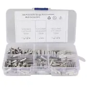 200Pcs Copper Bare Wire Splice Terminals Ferrule Butt Crimp Connectors 22-10 AWG