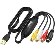 Video Capture Card USB 1080p, RCA to USB Video Capture Device, Convert VHS to...