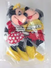 Mini Bean Bag Micky & Mini Mouse 8" The Disney Store NWT Unopened Package