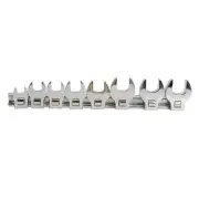 Convenient 8 Piece Open End Spanner Set with Interchangeable Heads 10 19mm