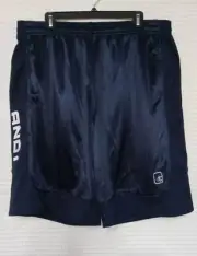 AND1 Mens Basketball Gym Court Workout Shorts Size XL Navy Blue 11" In Seam New