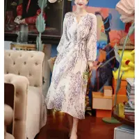 在飛比找蝦皮商城精選優惠-2024年春季新款女裝時尚韓系別緻獨特高級氣質名媛長袖洋裝子