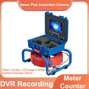 Sewer Pipe Inspection Camera DVR 7'' Drain Pipeline Industrial Endoscope 20M