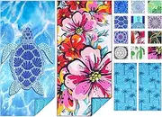 2 Pack Microfiber Lightweight Thin Beach Towel 180x80cm Extra Large Sand Free Towels for Adult Quick Dry Travel Beach Accessories Vacation Essential Gift