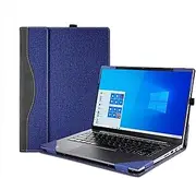New Laptop Case Cover for 14 inch Lenovo IdeaPad Flex 5 14ITL05 14ALC05 14IIL05 14ARE05[Not for Other Models],Notebook Shell Sleeve PU Leather 2 in 1 Protective Sheath Bag (Dark Blue)