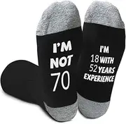 [BSNZZIO] Funny Birthday Socks Crew Socks, Socks for Women Men, Birthday Gifts for Grandma Grandpa Fashion Cotton Socks
