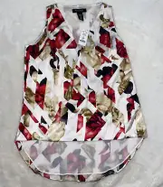 WHITE HOUSE BLACK MARKET PRESLA FRACTURE SHEL BLOUSE SIZE XXS NWT
