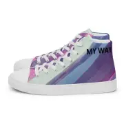 Colourful Women’s high top canvas shoes 'MY WAY' designed by AniMcLanen
