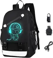 FLYMEI Bookbags for boys, Anime Backpack for School