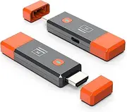 Wireless HDMI Transmitter and Receiver,165ft/50m,4K Wireless HD Extender Plug & Play,Portable 2.4G/5G Wireless HDMI Extender Kit for Streaming Video and TV Box/PC/Laptop/Projector