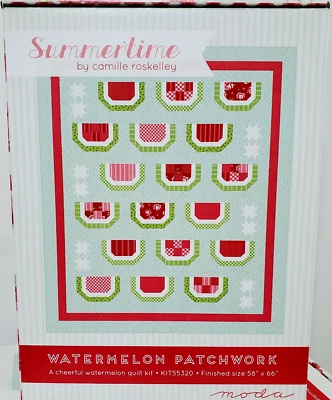 SUMMERTIME watermelon quilt kit MODA fabric Camille picnic cottagecore KIT55320