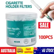 100X Cigaret Cigarette Holder Filters Tar-proof Filtrator Healthy With Adapter~