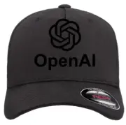 OpenAI logo Tesla Elon Musk AI Hat Flexfit Baseball Cap Printed Emblem