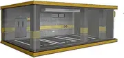 Model Simulation Scene for Diorama 1/24 Simulated car Model Wooden Parking Garage Scene Display Box Lighting Ornaments (Color : Gray D5), zpou18chl