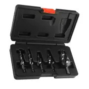 5* New Step Drill Bit Set 4-Flute Taper Hole Expansion Cutter 3/16"-1-3/8"
