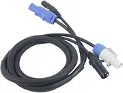 Byttlerom Powercon Cable Combination of Powercon Plug and XLR Signal Line for Light Power Connection Signal Transit(A)