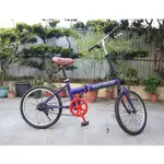 [限自取] 小折 摺疊車 腳踏車 二手(紫紅)