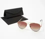 Prive Revaux Sunglasses The Showstopper Polarized SATIN GOLD BROWN Glasses