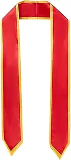 [CABODYALS] 1.5M Long Graduation Sash Satin Sublimation Honor Plain Grad Stole Unisex Smooth Silk Soft Classic End Sashes for Adults Academic Choral Ceremony Graduation Society