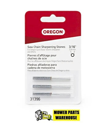 3 PACK OF OREGON 31396 SAW CHAIN SHARPENING STONES 3/16" 4.8MM GRINDER