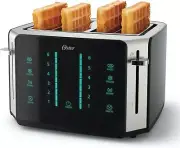 Oster 4-Slice Toaster, Touch Screen, Stainless Steel, Digital Steel