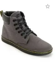 NEW IN BOX WOMEN'S US 5 DR. MARTENS MAELLY LEAD GREY OVERDYED TWILL CANVAS BOOTS