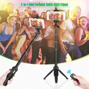 3 in 1 Handheld Extendable Phones Tripod Monopod Selfie Stick w/ Remote Shutter