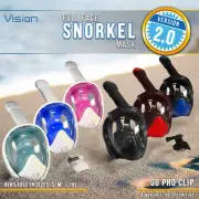 V.2 180 Anti-Fog Swimming Full Face Mask Surface Diving Snorkel Scuba for GoPro