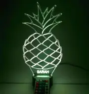 Pineapple Night Light Up Lamp Any Name LED Personalized With Remote Ananas Pina