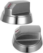 2pcs Metal Control Knobs for Gas Stove Oven Durable Zinc Alloy Cooktop Knobs for Precise Temperature Adjustment Ergonomic Design for Easy Handling