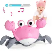 Crawling Crab Baby Toys 2.0, Tummy Time Crab Toys for Babies, Walking Crawly Cra