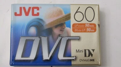 NEW SEALED JVC MiniDV Video Cassette Camcorder 90 Minutes (LP) (DVM60ME) Tape