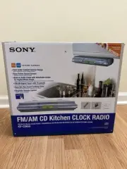 Sony ICF-CDK50 Under Cabinet CD Player Kitchen Clock Radio FM AM - NEW IN BOX