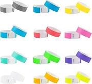 L LIKED 120 Pcs Paper Wristbands for Events, Party Wristbands for Events, Event Bracelets is Waterproof for Parties, Concerts, Sports, Fairs, Travel, Pool Pass(12 Colors)